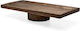 Wooden Serving Plate Rectangular Base Dark 68x32x13cm 6832dr