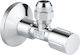 Grohe 22045000 Valve Faucet 1/2 Inch x 3/8 Inch Without Marking Chrome