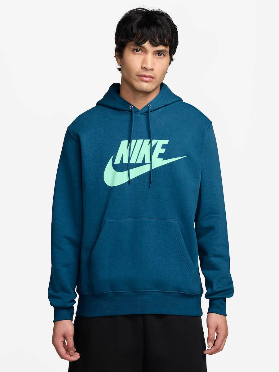 blue and green nike hoodie