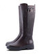 Women's Boots with Zipper Brown