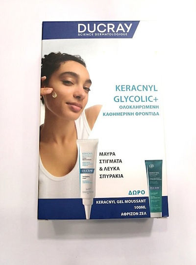 Ducray Keracnyl Glycolic+ Hautpflegeset für Akne 2Stück