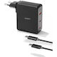 Aukey Incarcator Cu Port USB-A Și 2 Porturi USB-C Și Cablu USB-C USB-C 140W Negru (PA-B7O)