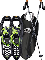 Atlas Helium Trail Kit Snowshoes Black Bright Green Atlas Helium Trail Kit Snowshoes Black Bright Green