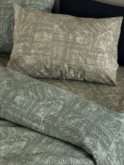Palamaiki Flannel Beauty Σετ Σεντόνια Μονά με Λάστιχο 110x200+32εκ. Πράσινο (3τμχ)