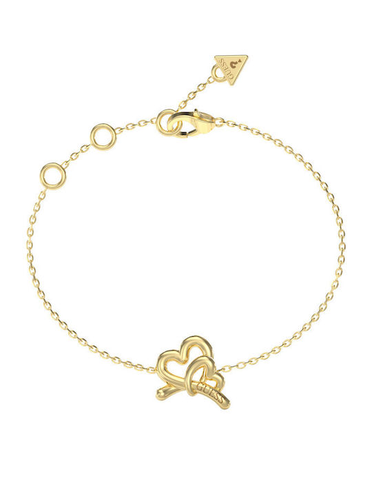 Guess Women's Bracelet with Heart Design Gold P...
