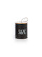 Nef-Nef Homeware Sugar Βάζο για Ζάχαρη με Καπάκι Μεταλλικό Μαύρο 10.4x10.4x13cm 1τμχ