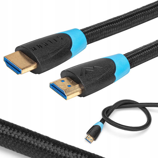 Montis HDMI 2.0 Premium High Speed 4K 60Hz HDR Cable HDMI male - HDMI male 1m Μαύρο
