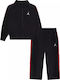 Kids Sweatpants Set With Jacket Black Red