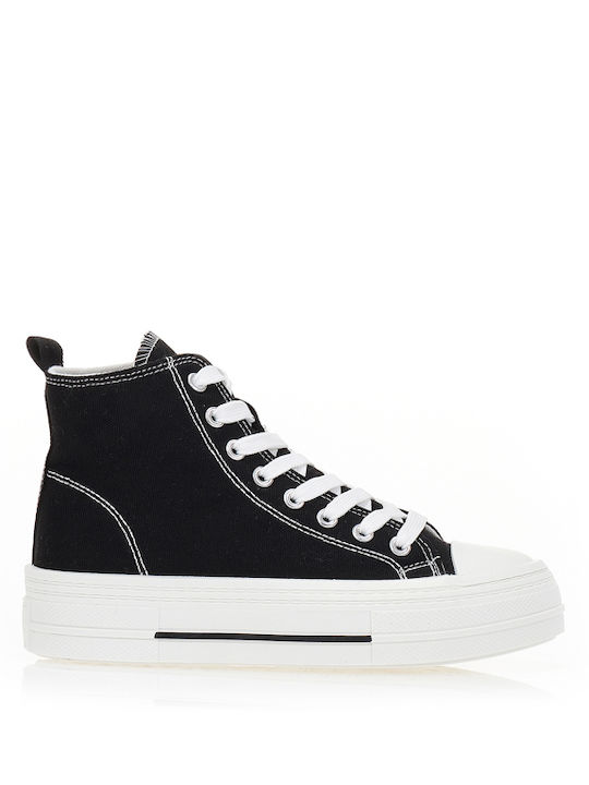 Tsoukalas Damen Flatforms Stiefel Schwarz