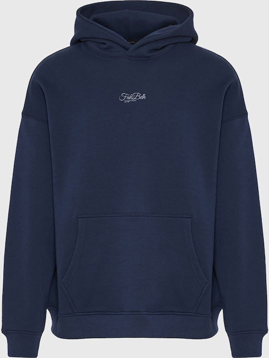 Funky Buddha Φούτερ με Κουκούλα Navy Μπλε