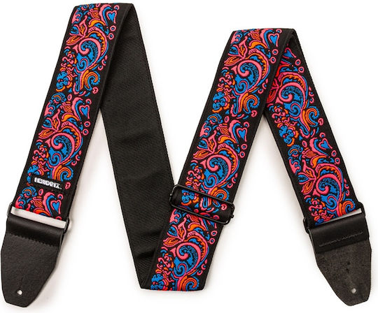 Dunlop Jh28 Jimi Hendrix Blacklight Love Drops Pink Strap Guitar Strap