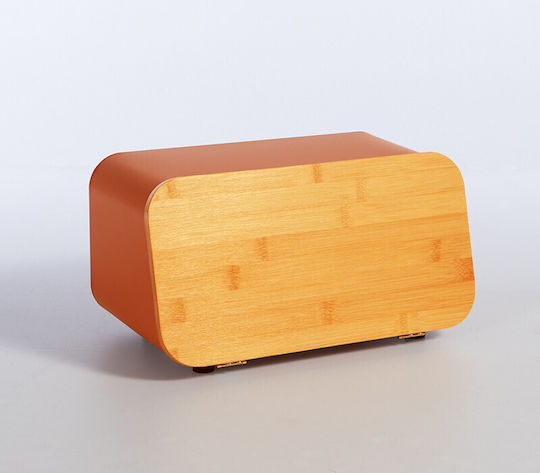 Nef-Nef Homeware Καλάθι Ψωμιού με Καπάκι Μεταλλικό Πορτοκαλί 34.5x19x17cm Nef-Nef Homeware Καλάθι Ψωμιού με Καπάκι Μεταλλικό Πορτοκαλί 34.5x19x17cm