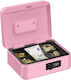 Cash Box Banknotes Coins Relaxdays Pink 8.5 X 20 X 17 Cm