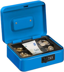 Cash Box Banknotes Coins Relaxdays Blue 8.5 x 20 x 17 cm Cash Box Banknotes Coins Relaxdays Blue 8.5 x 20 x 17 cm