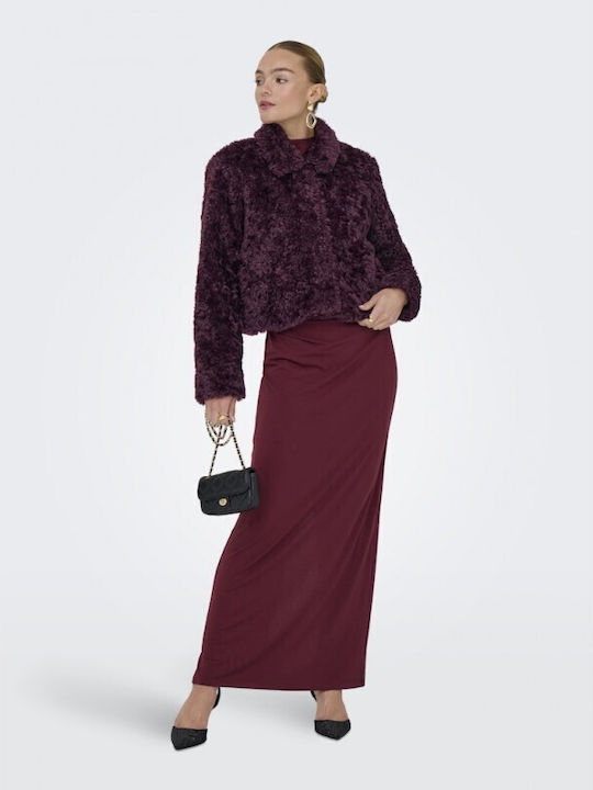 Short Women's Fur Purple