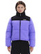 Scurtă Jachetă de femei Puffer Waterproof Violet/black