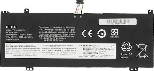Mitsu Compatible Battery for Lenovo Thinkbook Lenovo L18C4PF0, L18D4PF0 with 2900mAh