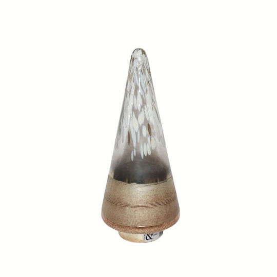 Christmas Decorative Glass Tree 25cm Silver
