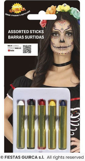 Carnival Face Set 5 Colors Pencils Halloween 15395