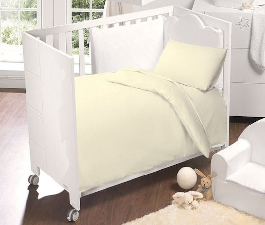 MayHome Бебешки Чаршаф За Количка Памук Екрю 80x120бр