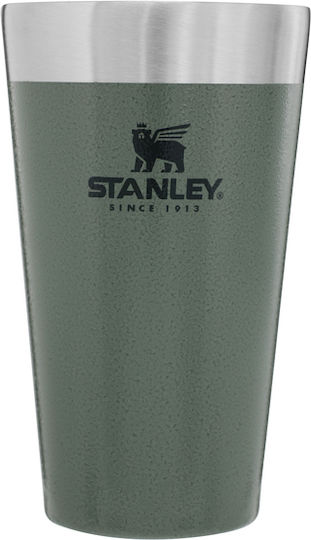 Stanley Stacking Glass Thermos Stainless Steel 470ml Hammertone Green