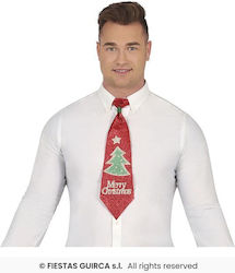Red Tie with Tree Pattern
