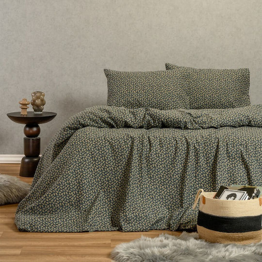 Melinen Elise Module Cearceafuri De Pat Single 170x260cm Albastru 3 Bucăți