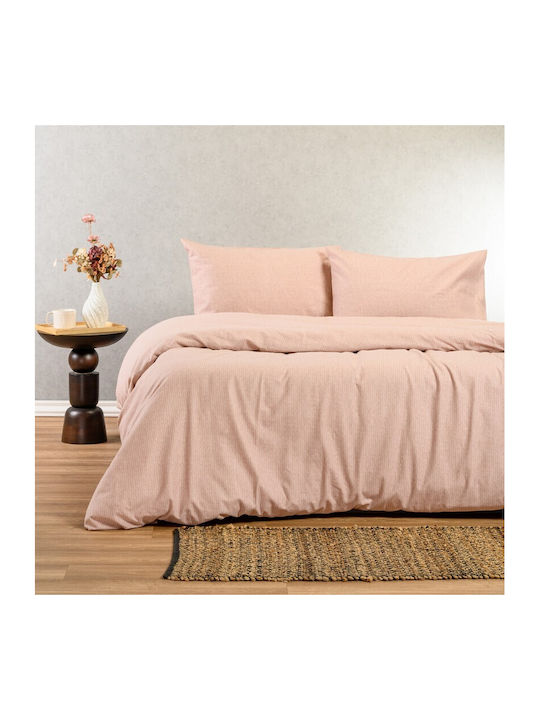 Melinen Sheet Sets Queen Flannel with Elastic 160x200+30cm. Owen Rose 4pcs