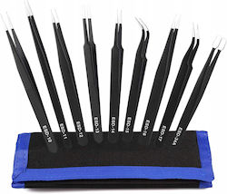 Set 9 Metal Precision Tweezers