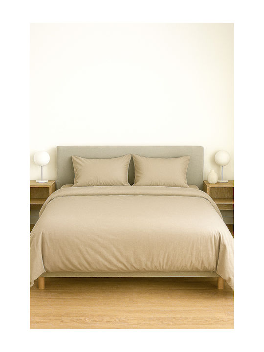 Τ180 Σεντόνι King Size με Λάστιχο 180x200+35εκ. Μπεζ