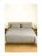 Τ180 Σεντόνι King Size με Λάστιχο 180x200+35εκ. Γκρι Ανοιχτό