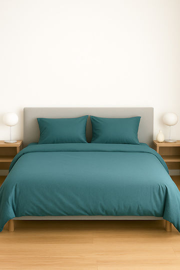 Чаршаф King Size с Ластик 180x200+35см. Τ180 Петрол