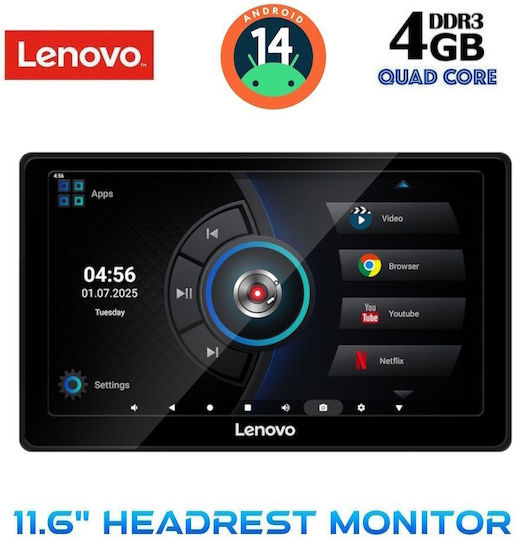 Lenovo 11.6 Zoll Touchscreen Multimedia für Kopfstütze Auto mit Bluetooth
