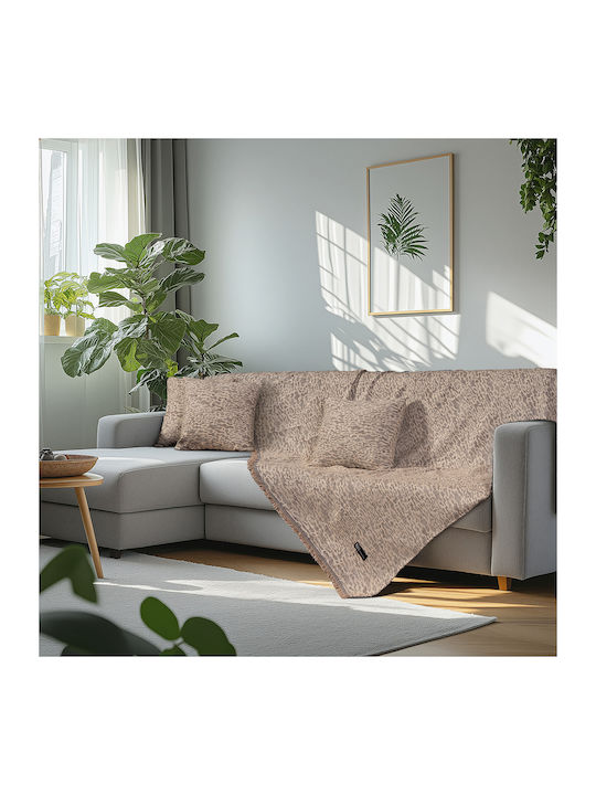 Beauty Home Ριχτάρι Διθέσιου Καναπέ Chenille 170x240εκ. Μπεζ