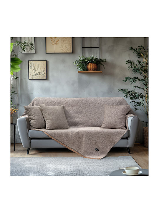 Beauty Home Ριχτάρι Πολυθρόνας Chenille 170x170εκ. Μπεζ