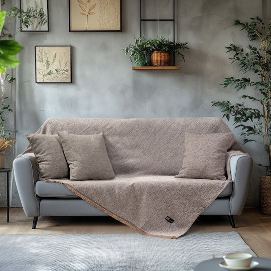 Beauty Home Σετ Ριχτάρια 3τμχ Chenille Μπεζ