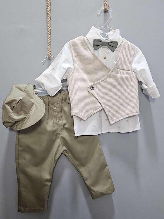 Guy Laroche Baptism Suit Beige 6 Pieces Guy Laroche Baptism Suit Beige 6 Pieces