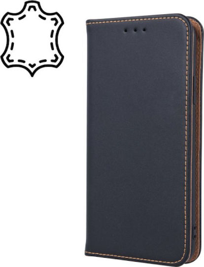 Senso Genuine Book Piele Negru (Galaxy S25 FE)