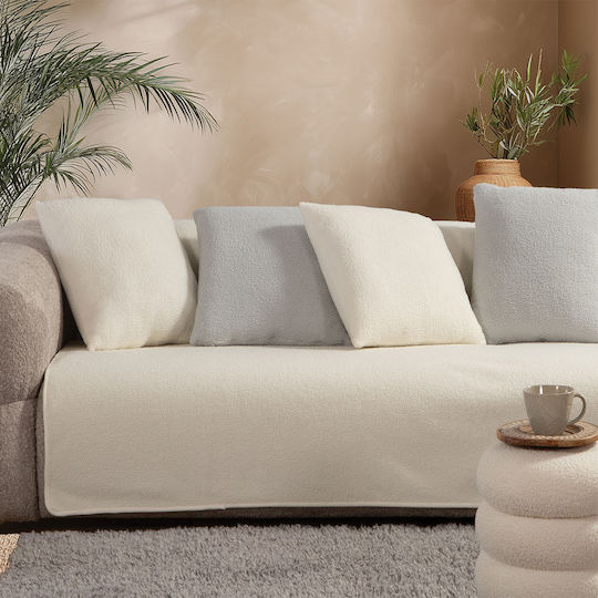 Nef-Nef Homeware Breda Ριχτάρι Πολυθρόνας Γούνινο 180x180εκ. Ecru