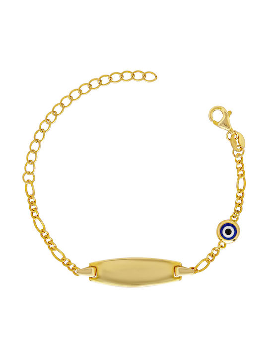 Kiriakos Gofas Kids Bracelet ID from Gold-plated Silver