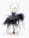 Eurolamp Christmas Plastic Figure Ballet dancer Black Height 21.7cm