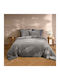 Duvet Cover Set Queen with 4 Pillowcases 220x240 L-c Helena Anthracite