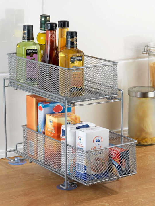 Wenko Επιτραπέζια Βάση Μεταλλική 34x9.5x16εκ. Ασημί