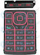 Nokia N76 Keypad Set Latin Red