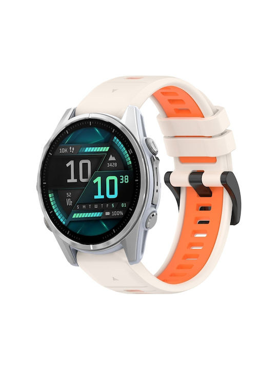 Curea Silicon Bej (Fenix 5S/5S Plus/6S/6S Pro/7S/7S Pro/8 (43mm))