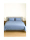 Τ180 Pillowcase with Envelope Cover Blue 53x73cm.