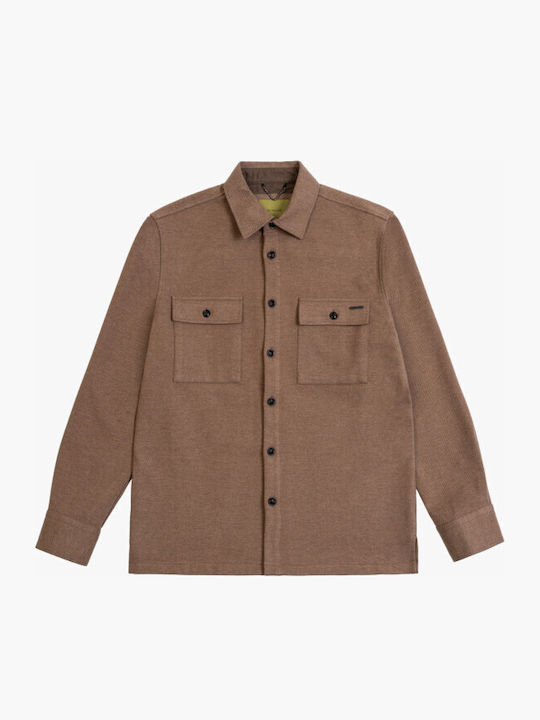 Gianni Lupo Μακρυμάνικo Overshirt Καμελ