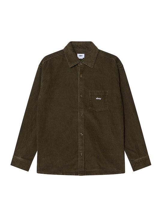 Obey Buckley Рипсено Кадифе Overshirt Relaxed Fit Мъжка Риза