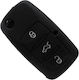 Silicone Case Volkswagen Seat Audi Skoda Black 3 Buttons Older Models