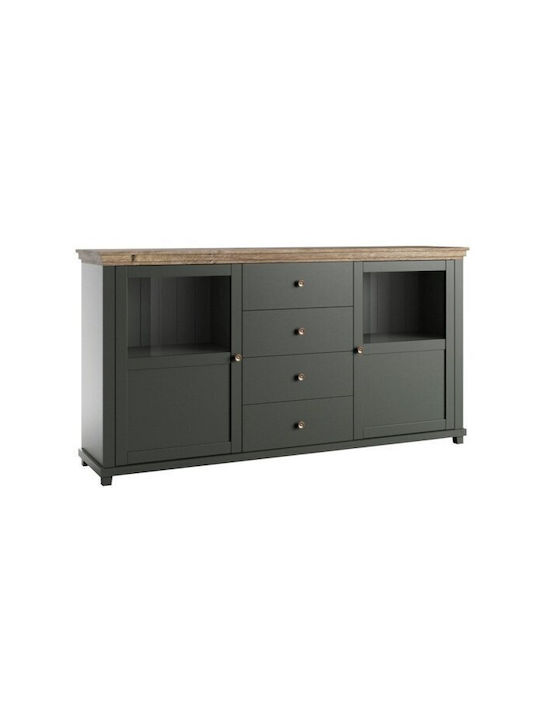 Μπουφές Tolnue 103 mit Schubladen Dark Green 181x42x93cm